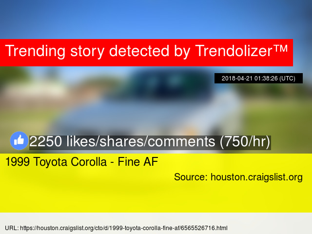 1999 Toyota Corolla Fine Af