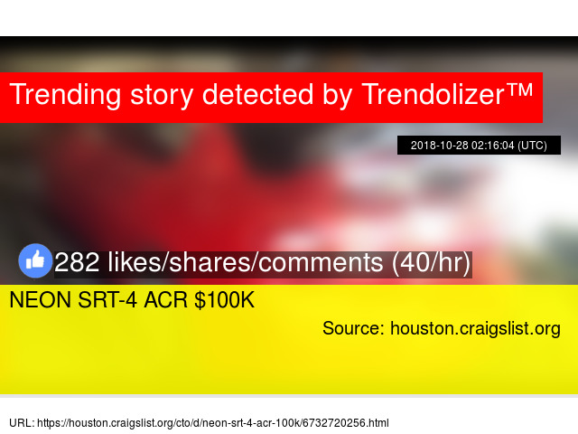 Neon Srt 4 Acr 100k